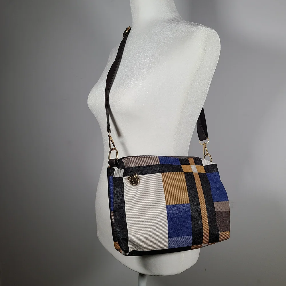 Elegant Blue and Gold Women's Tote Bag Set